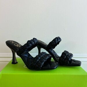 Sam Edelman NEW Meghan Braided Women's Heels 7.5 Black